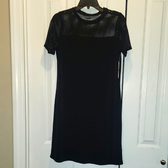 Michael Kors Dresses & Skirts - Michael Kors MK Black Mini Dress with Mesh Detail NWT Women's Small